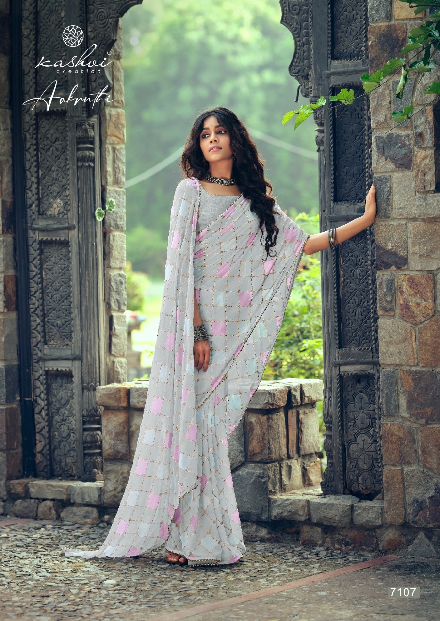 lt kashvi creation aakruthi georgette exclusive print saree catalog