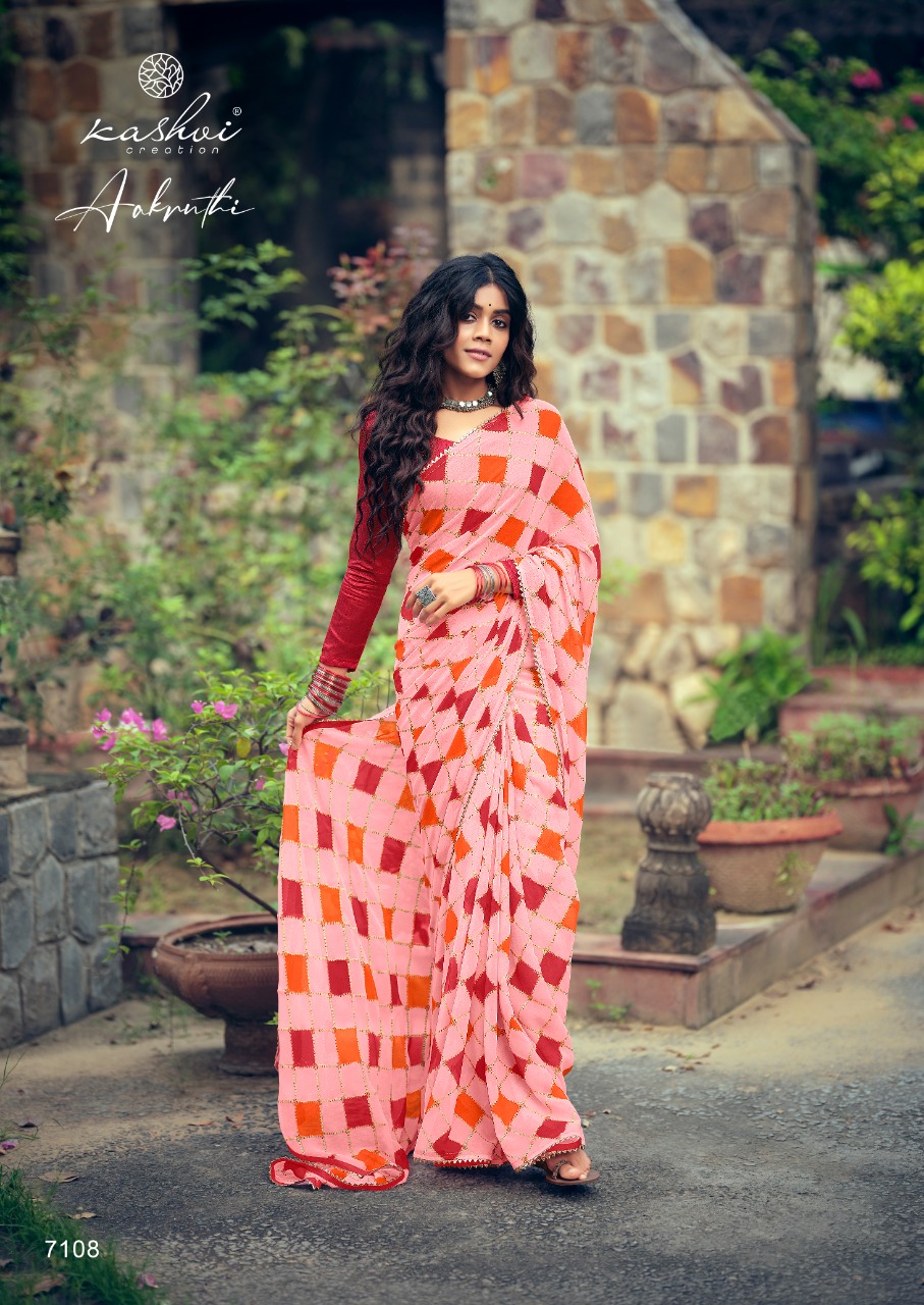 lt kashvi creation aakruthi georgette exclusive print saree catalog