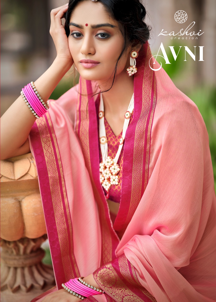 lt kashvi creation avni moss shiffon exclusive look saree catalog