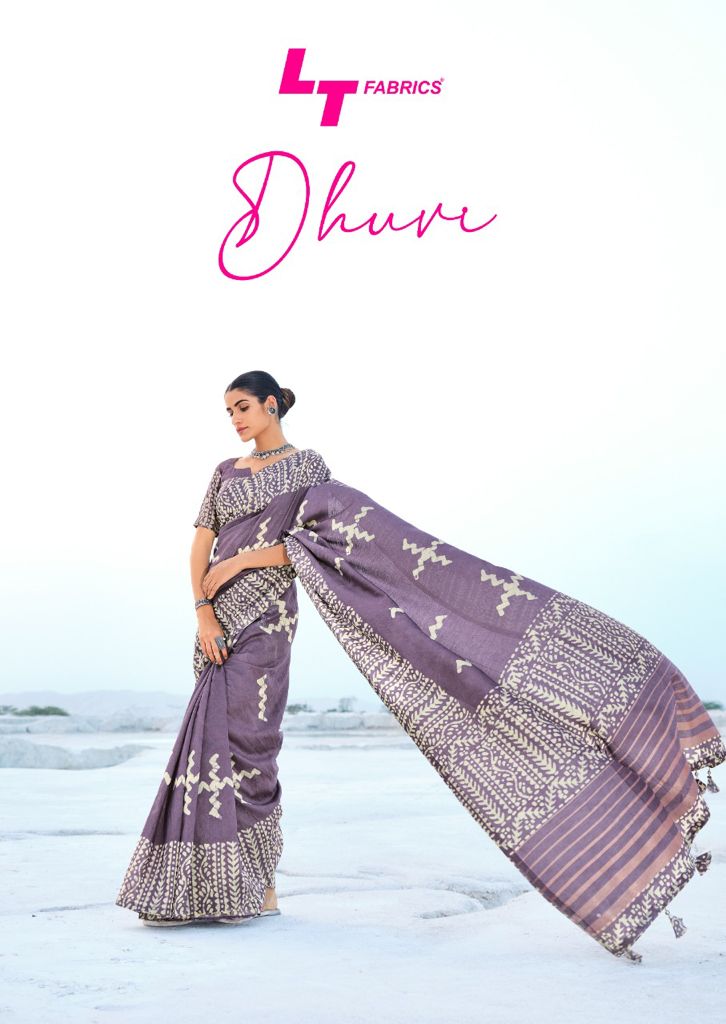 lt kashvi creation dhuvi cotton silk elegant saree catalog