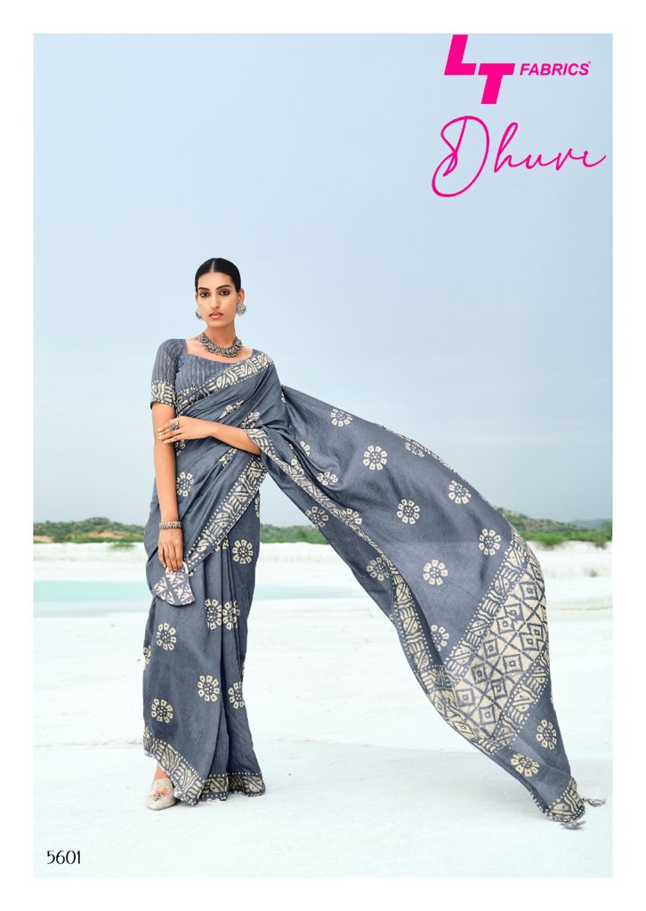 lt kashvi creation dhuvi cotton silk elegant saree catalog