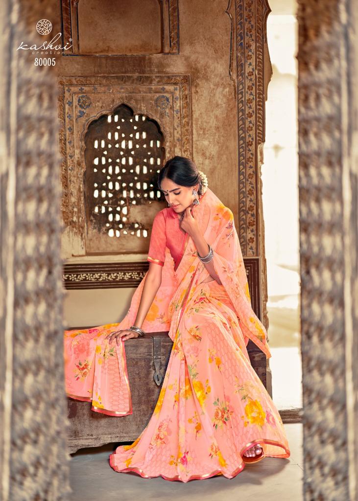 lt kashvi creation innayat vol 4 chiffon  elegant saree catalog