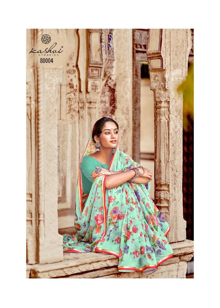 lt kashvi creation innayat vol 4 chiffon  elegant saree catalog