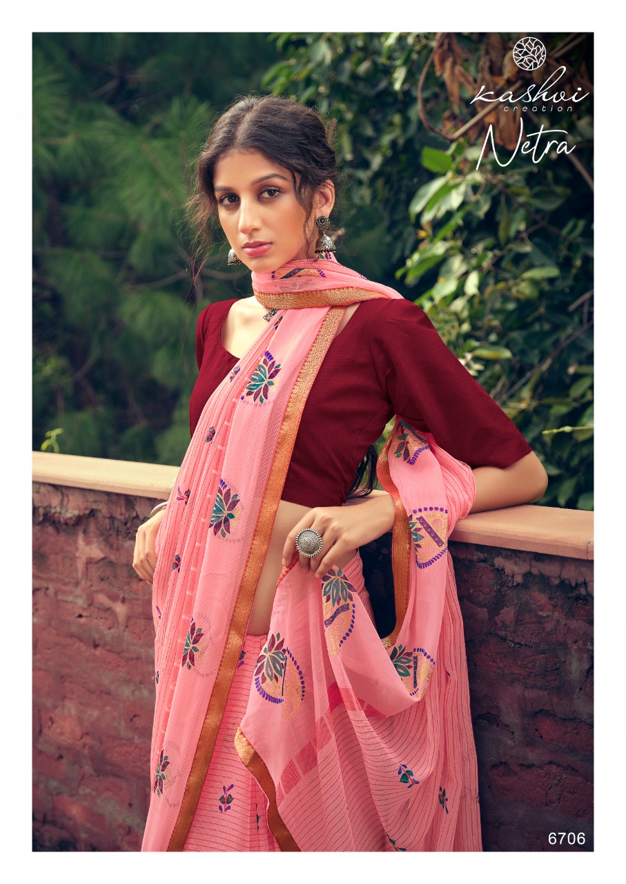 lt kashvi creation netra chiffon elegant saree catalog