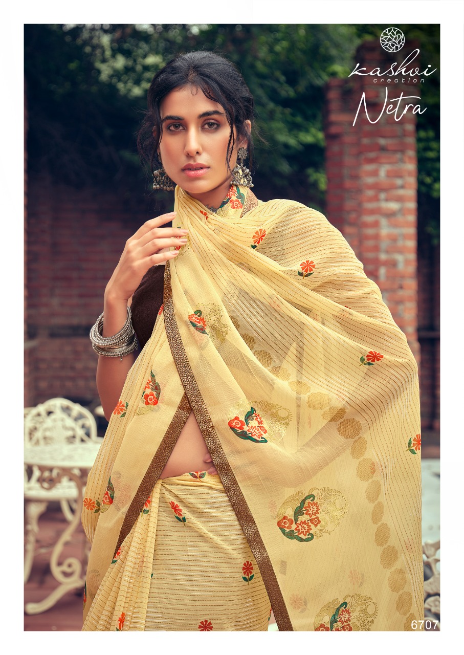 lt kashvi creation netra chiffon elegant saree catalog