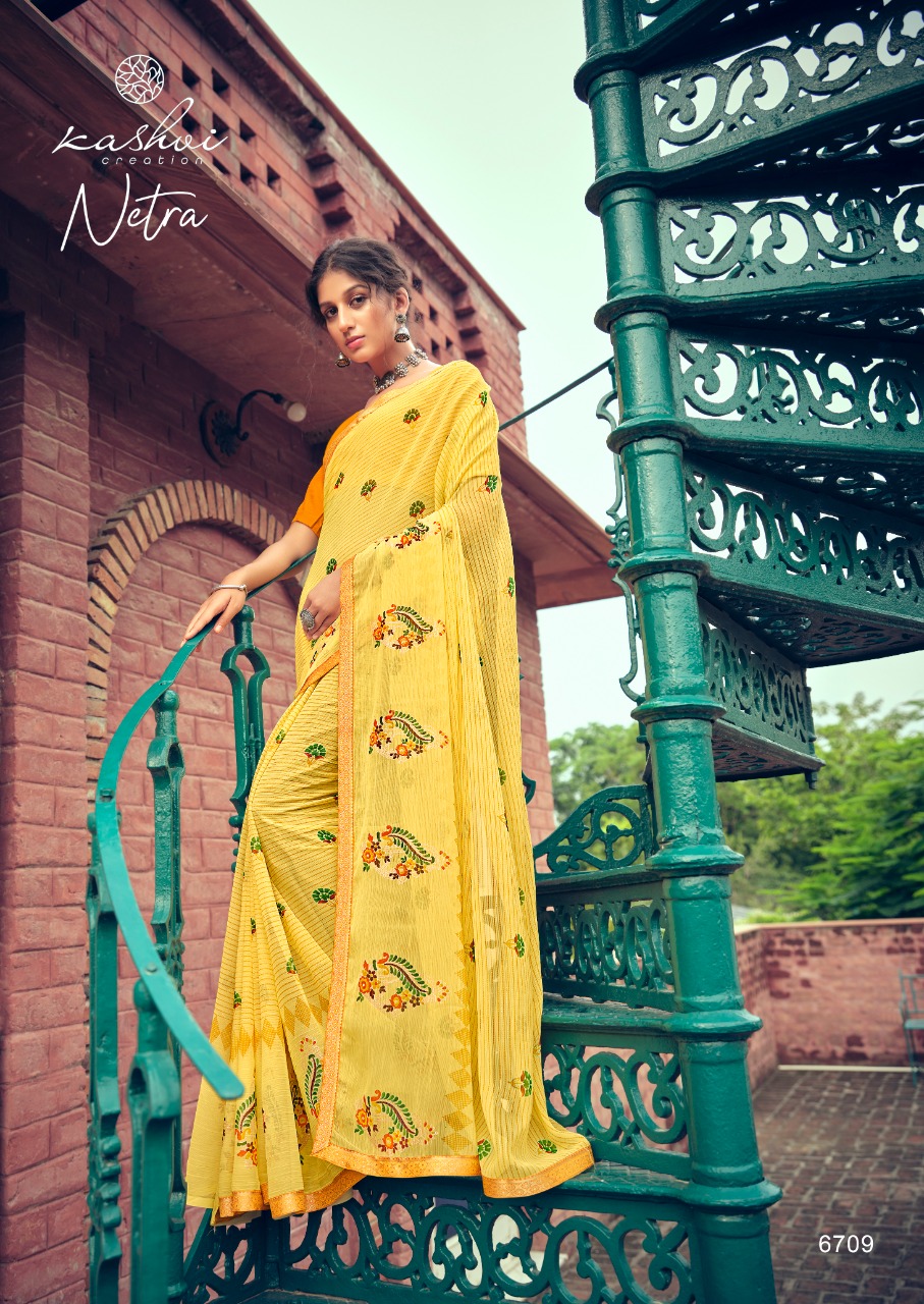 lt kashvi creation netra chiffon elegant saree catalog