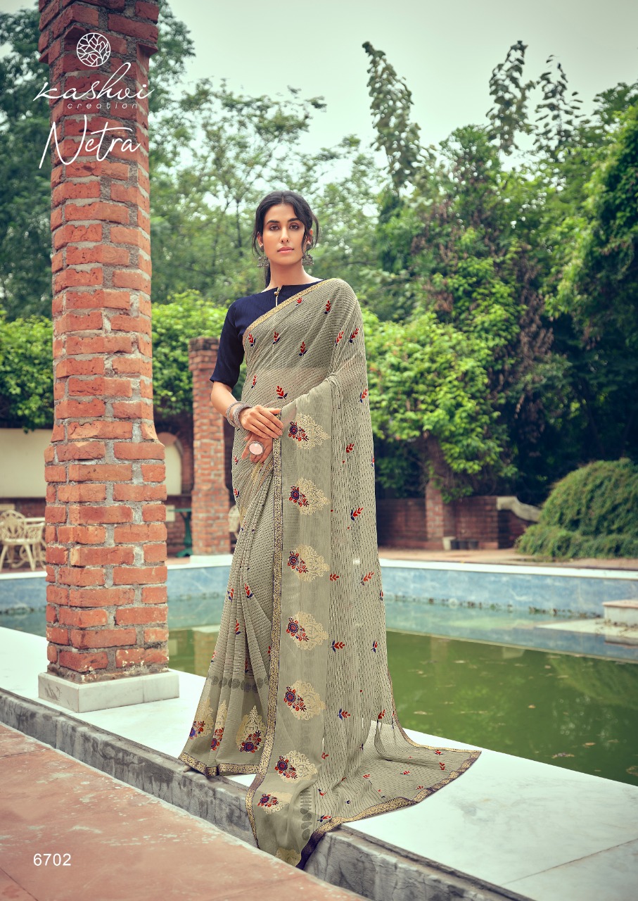 lt kashvi creation netra chiffon elegant saree catalog