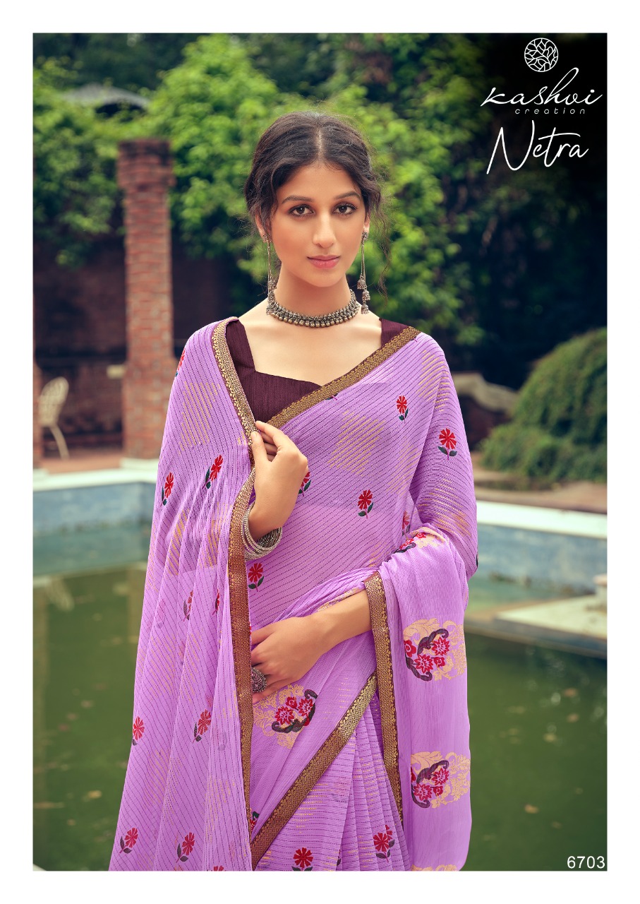 lt kashvi creation netra chiffon elegant saree catalog