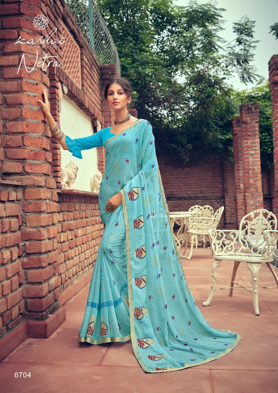 lt kashvi creation netra chiffon elegant saree catalog