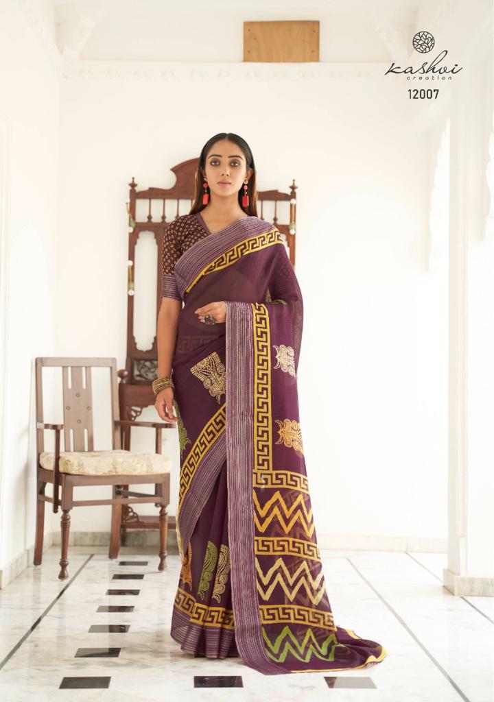 lt kashvi creation ransita linen astonishing saree catalog