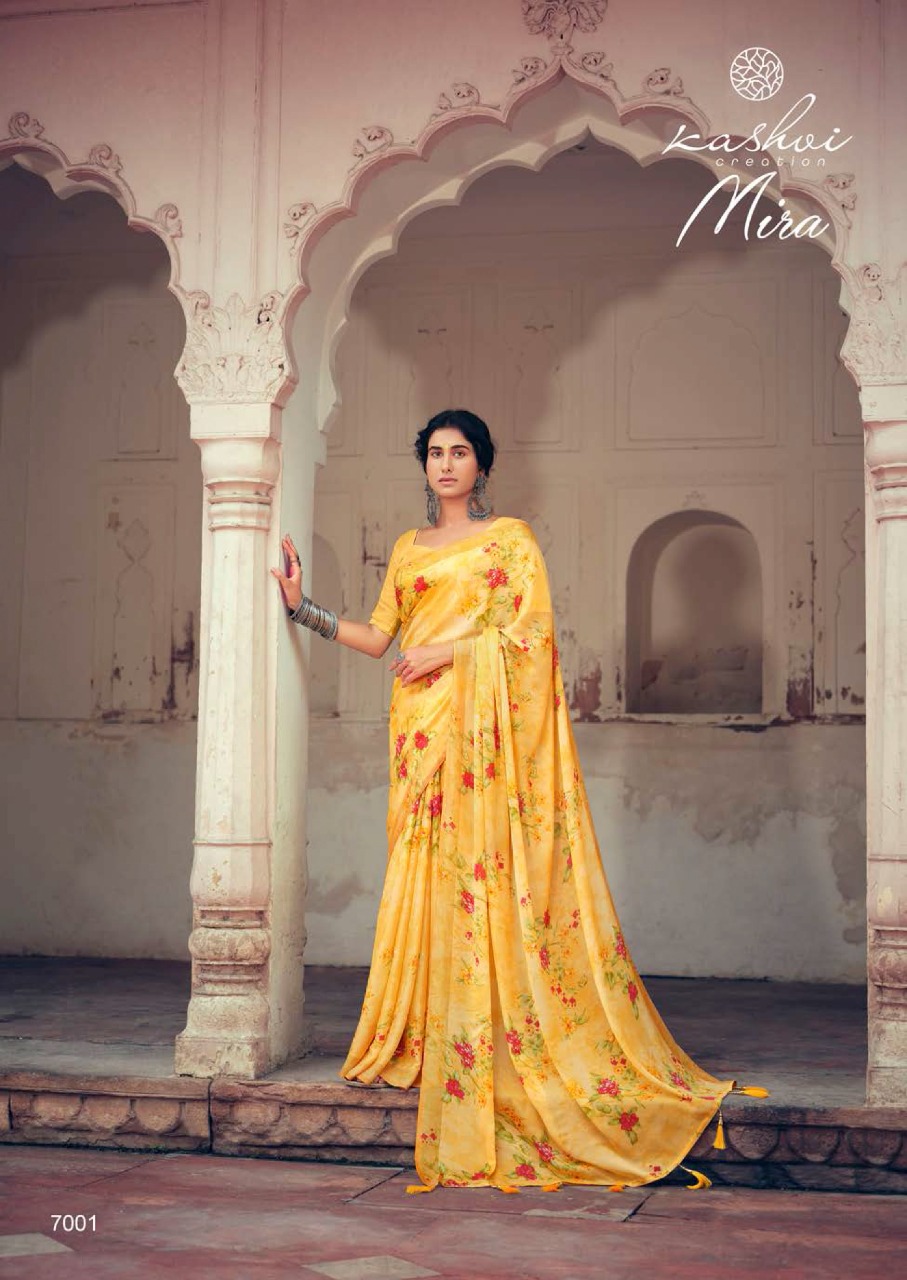 lt kashvi creation RimZim With Zari Bordar georgget elegant print saree catalog