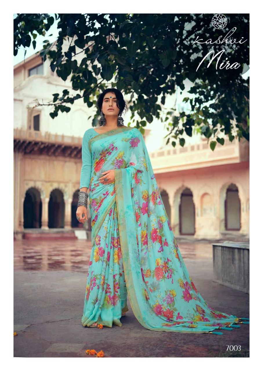 lt kashvi creation RimZim With Zari Bordar georgget elegant print saree catalog