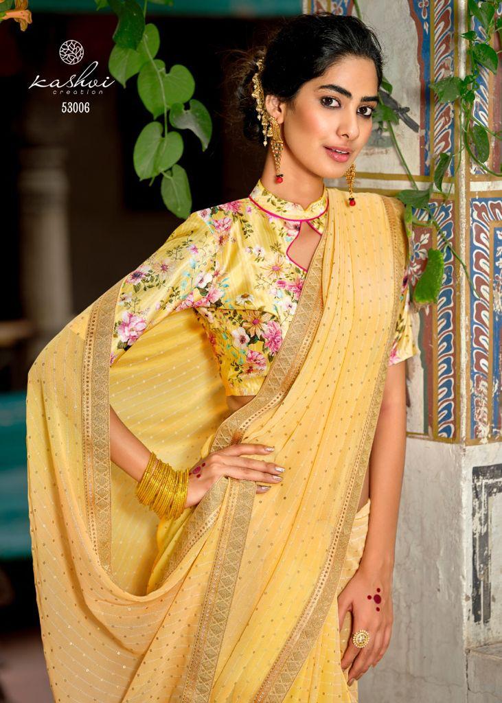 lt kashvi creation shraddha georgget elegant print saree catalog