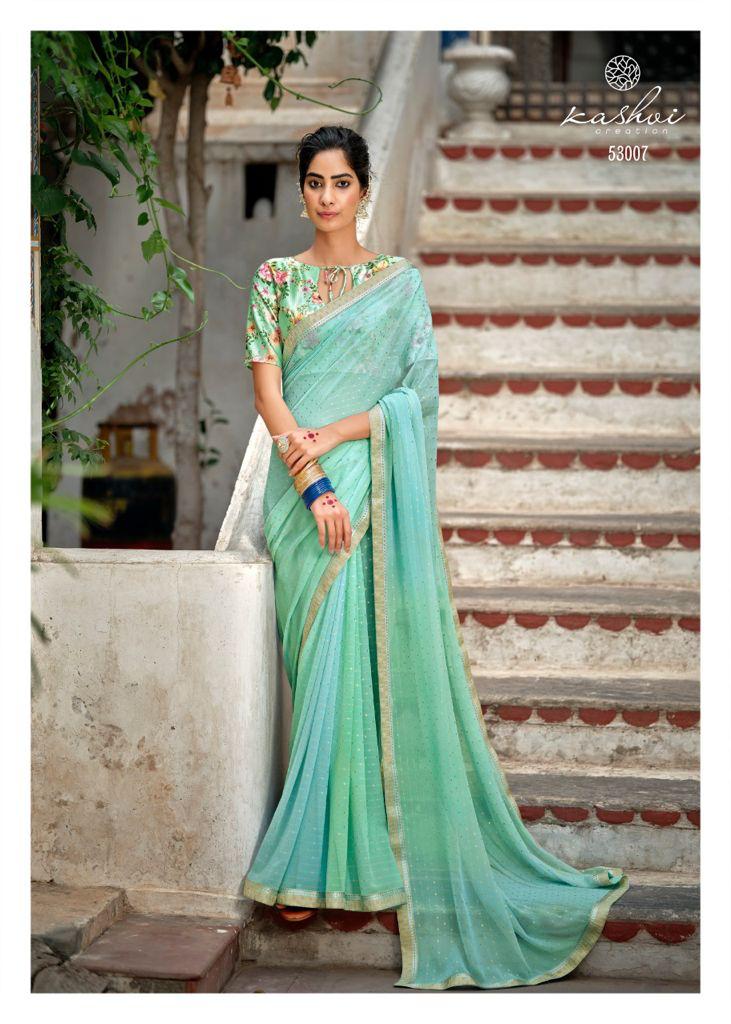 lt kashvi creation shraddha georgget elegant print saree catalog