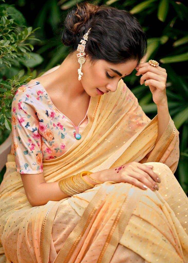 lt kashvi creation shraddha georgget elegant print saree catalog