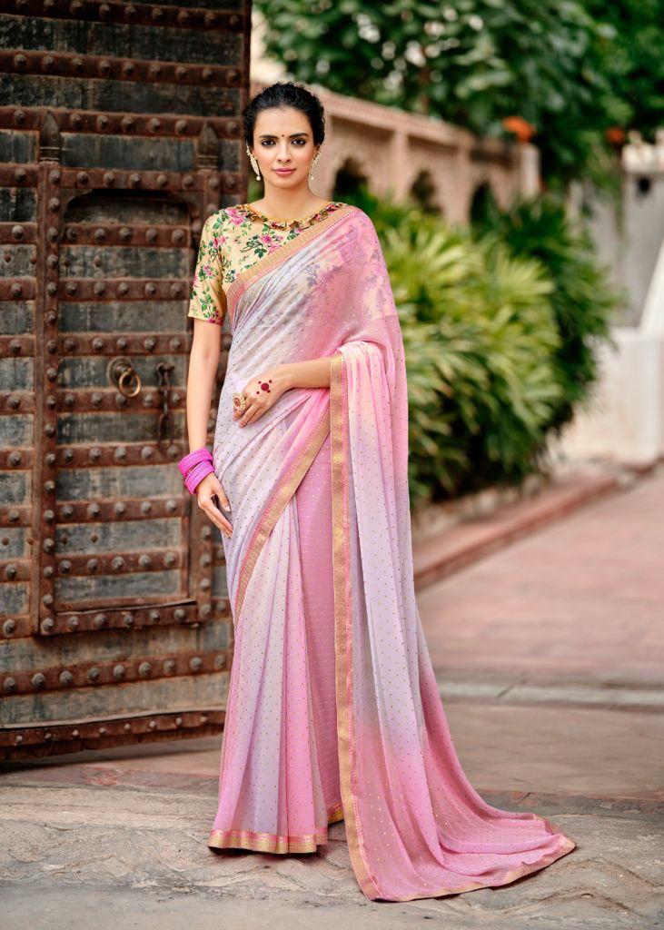 lt kashvi creation shraddha georgget elegant print saree catalog