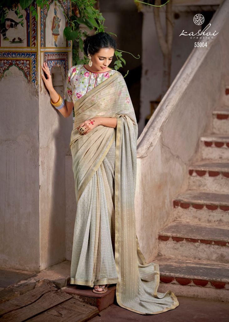 lt kashvi creation shraddha georgget elegant print saree catalog