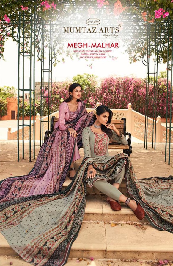 mumtaz arts rango ki duniya megh malhar pure lawn cotton elegant print salwar suit catalog