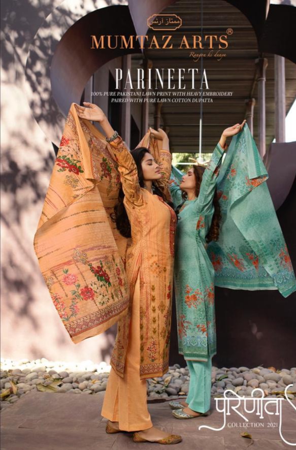 mumtaz arts rango ki duniya parineeta edition pure lawn cotton elegant salwar suit catalog