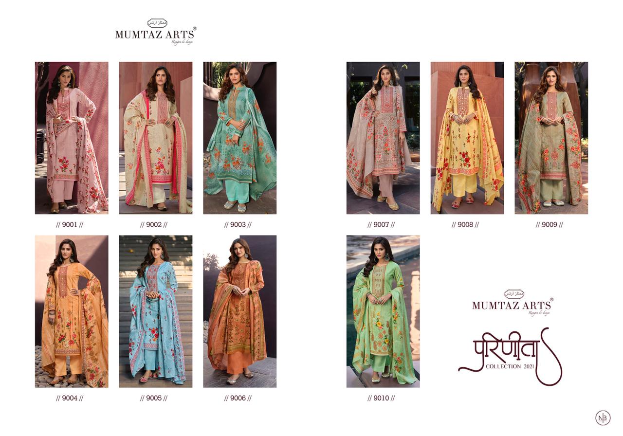 mumtaz arts rango ki duniya parineeta edition pure lawn cotton elegant salwar suit catalog