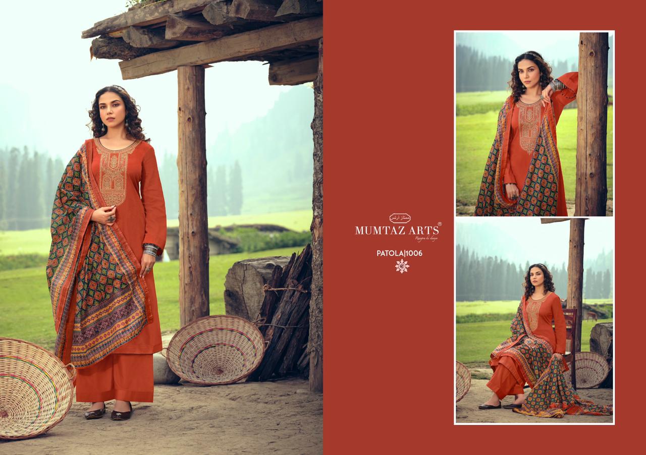 mumtaz arts rango ki duniya patola jam satin elegant salwar suit catalog