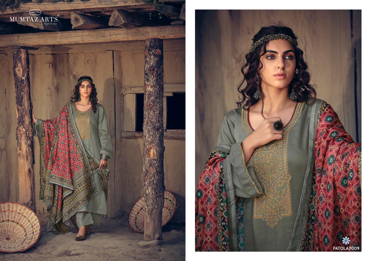 mumtaz arts rango ki duniya patola jam satin elegant salwar suit catalog