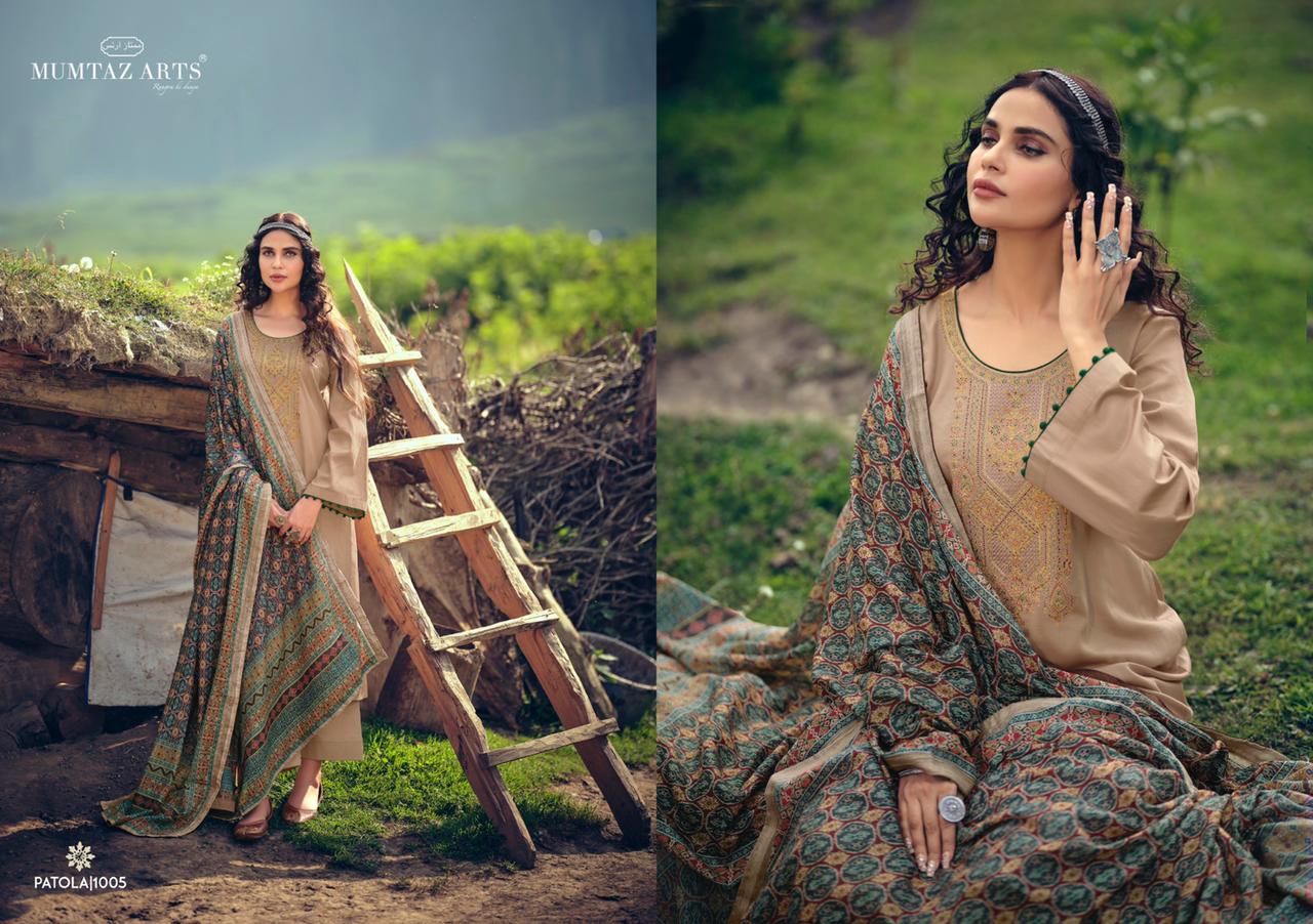 mumtaz arts rango ki duniya patola jam satin elegant salwar suit catalog