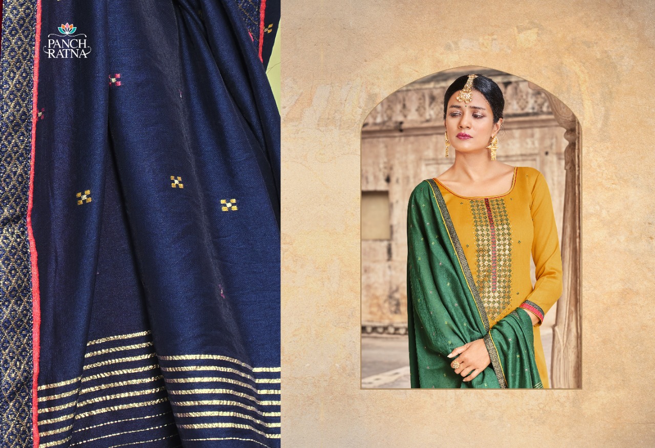 panch ratna nilkamal jam silk attractive salwar suit catalog