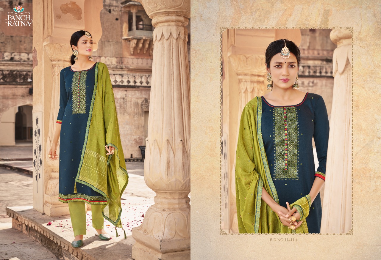 panch ratna nilkamal jam silk attractive salwar suit catalog