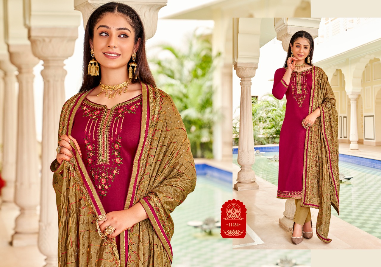 panch ratna odhani jam silk regal look salwar suit catalog