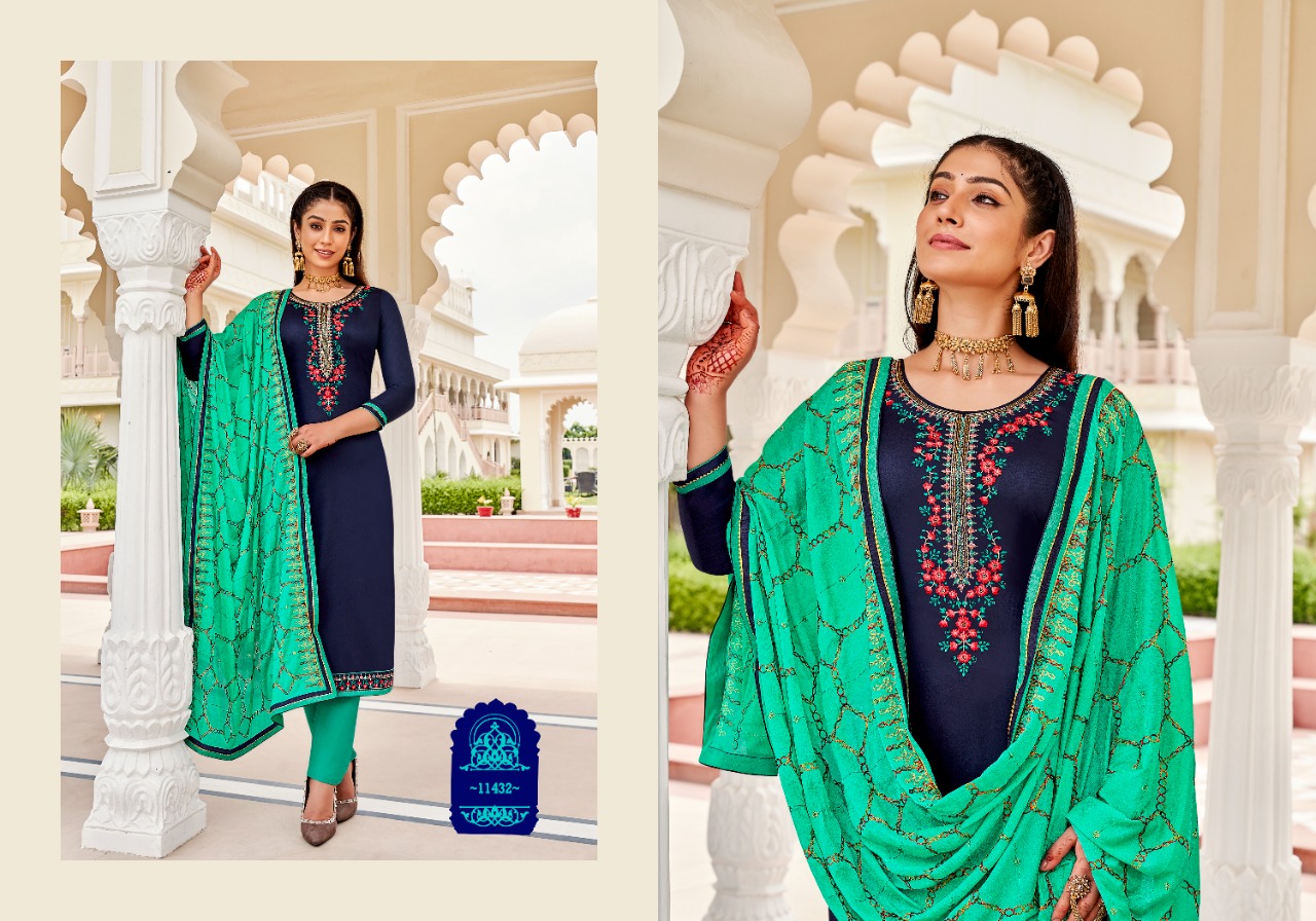 panch ratna odhani jam silk regal look salwar suit catalog