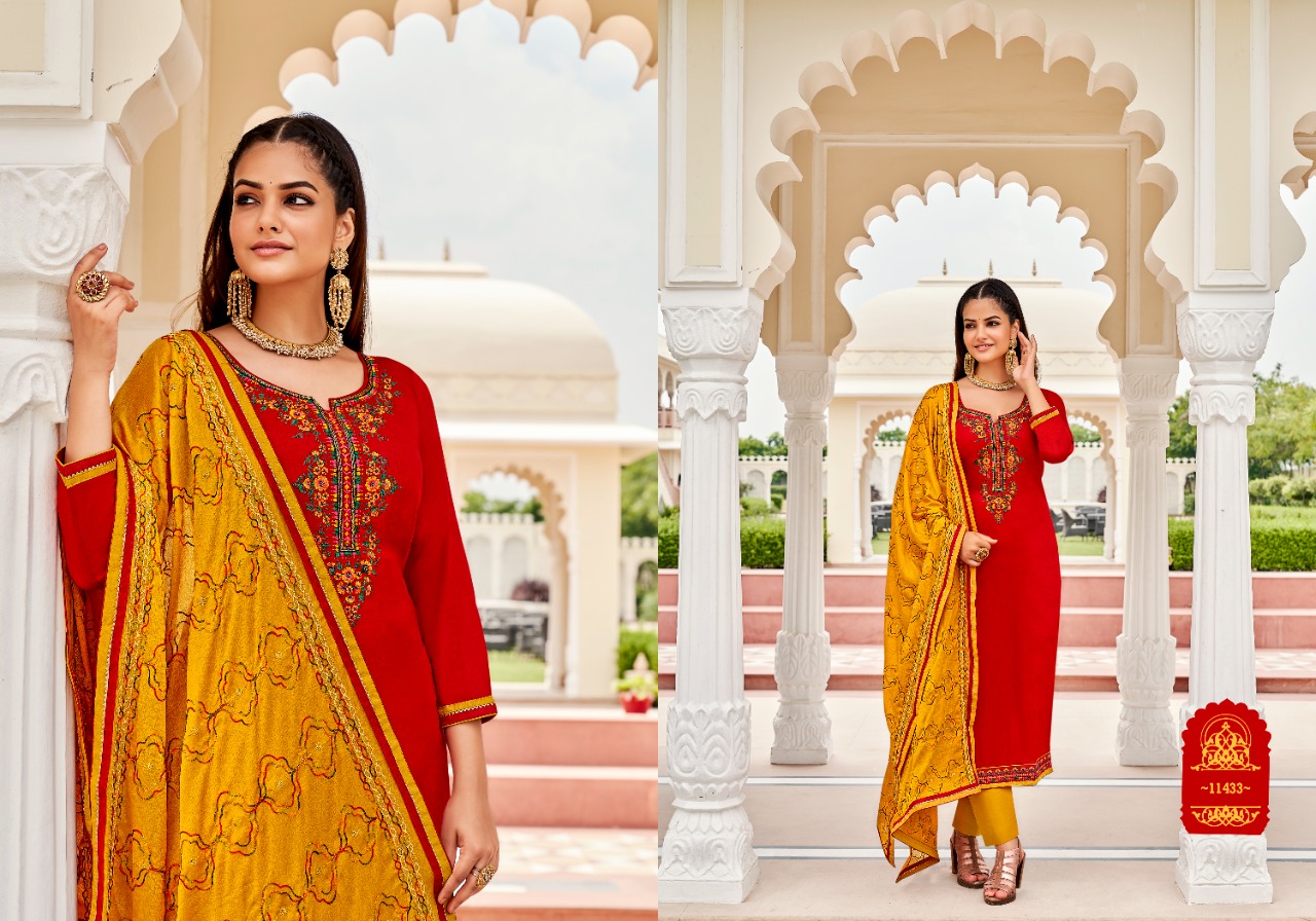 panch ratna odhani jam silk regal look salwar suit catalog