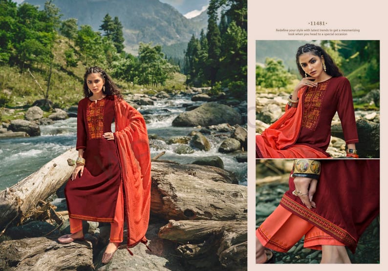 panch ratna ritika 2 silk innovative style salwar suit catalog