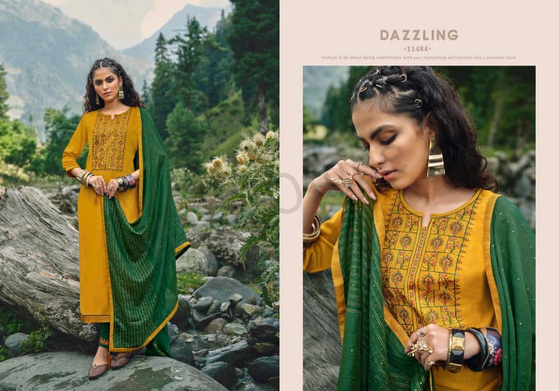 panch ratna ritika 2 silk innovative style salwar suit catalog