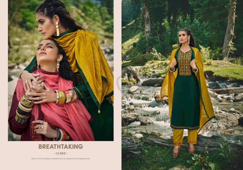 panch ratna ritika 2 silk innovative style salwar suit catalog