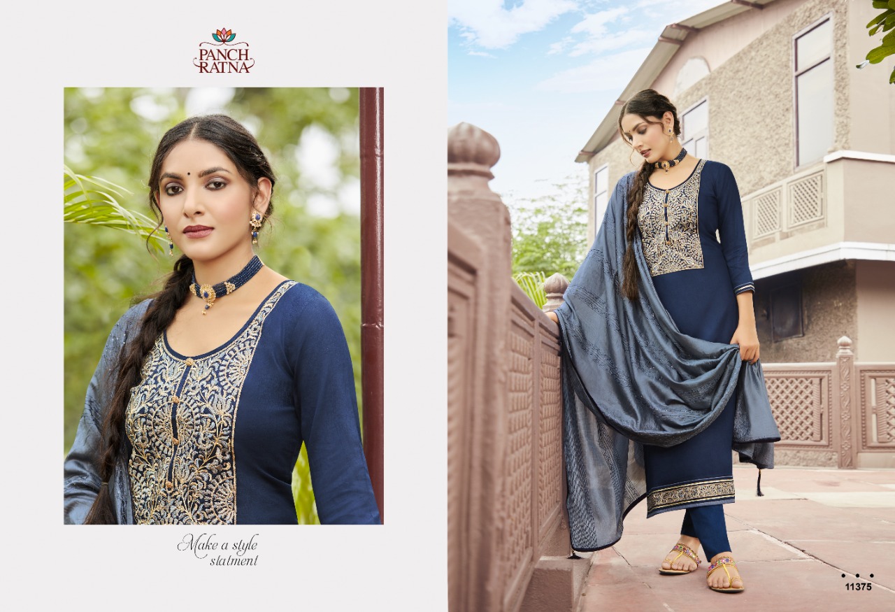 panch ratna royal jam silk regal look salwar suit catalog