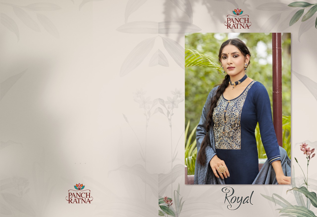 panch ratna royal jam silk regal look salwar suit catalog