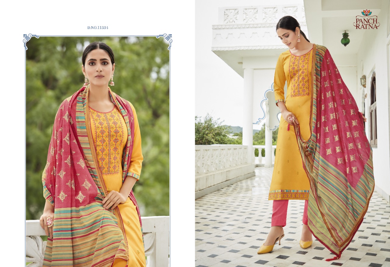 panch ratna ruaab rayon gorgeous look salwar suit catalog