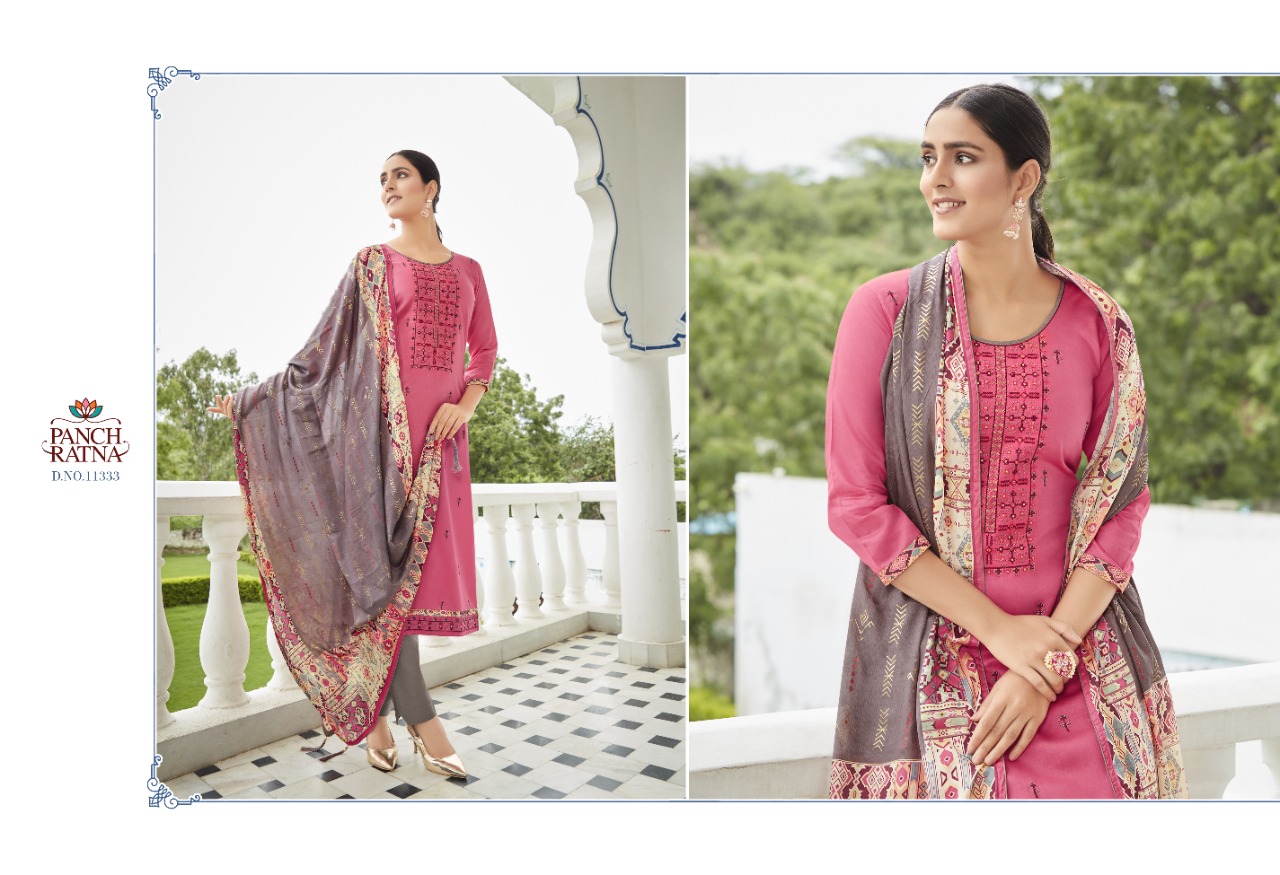 panch ratna ruaab rayon gorgeous look salwar suit catalog