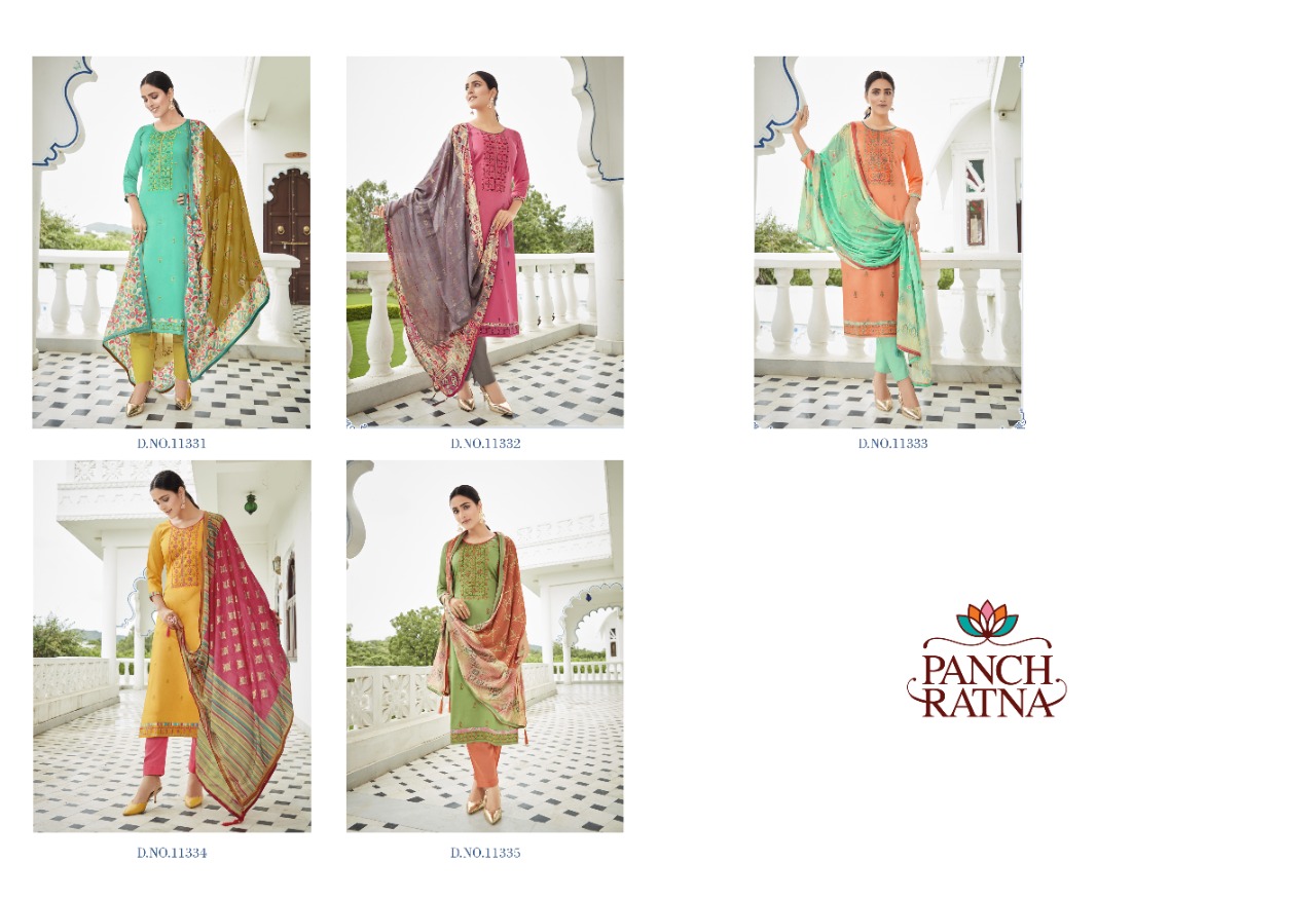 panch ratna ruaab rayon gorgeous look salwar suit catalog