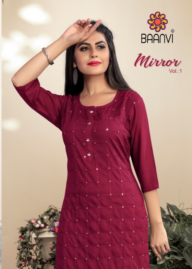 r studio mirror vol 1 rayon authentic fabric kurti  catalog