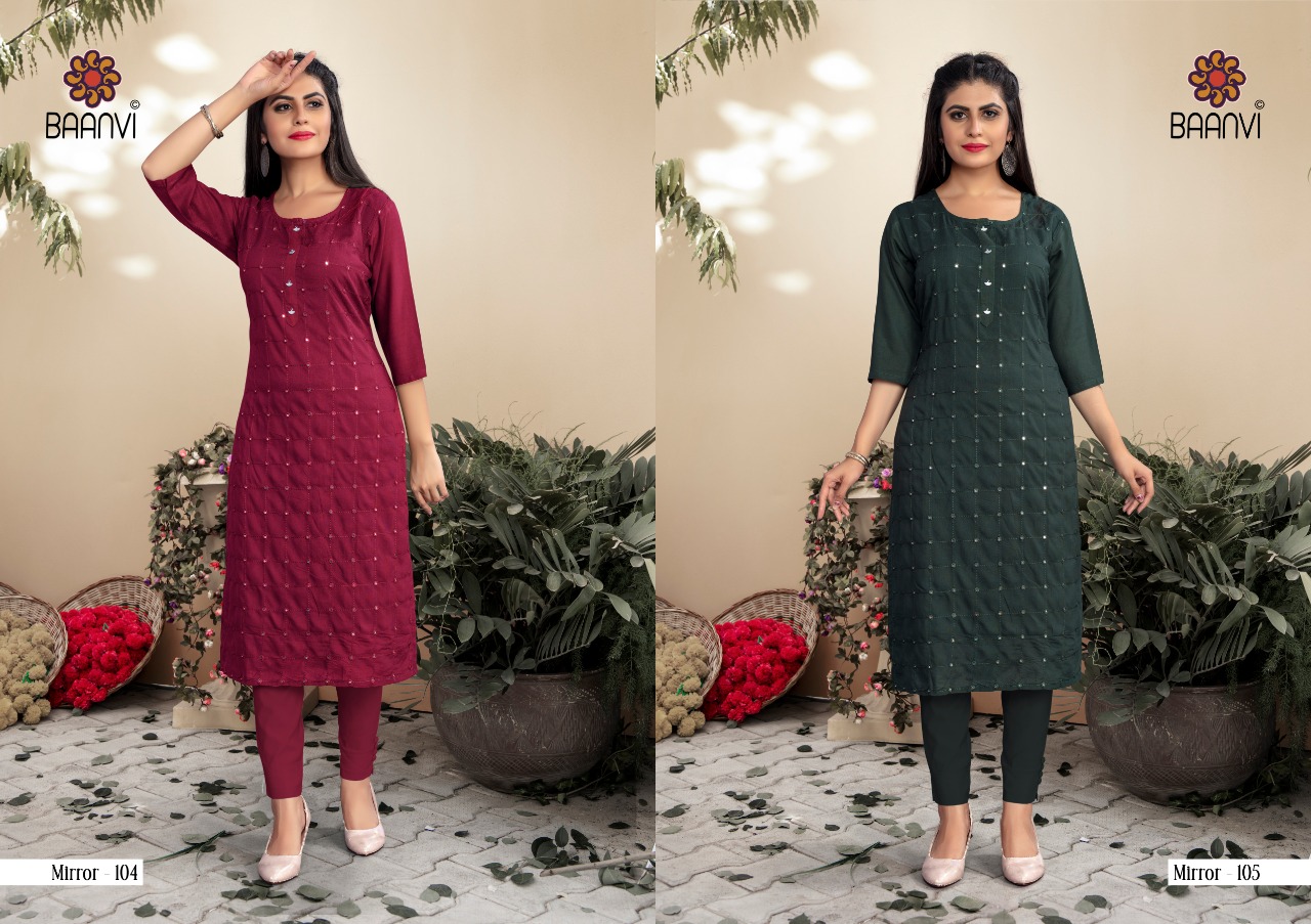 r studio mirror vol 1 rayon authentic fabric kurti  catalog