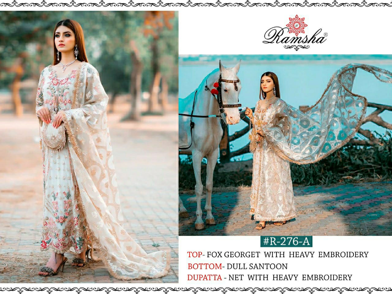 ramsha ramsha r 276 nx georgatte exclusive look salwar suit catalog