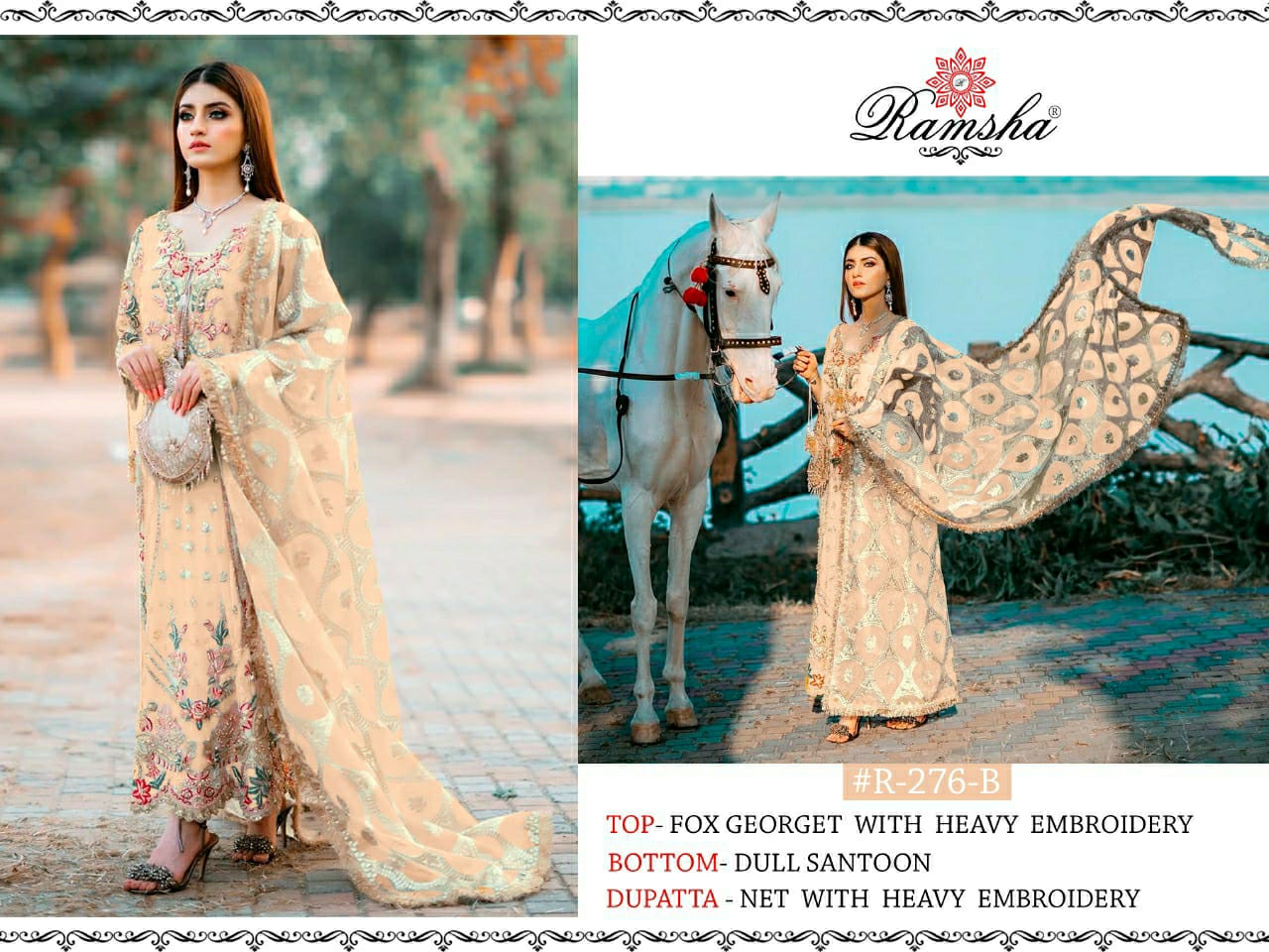 ramsha ramsha r 276 nx georgatte exclusive look salwar suit catalog