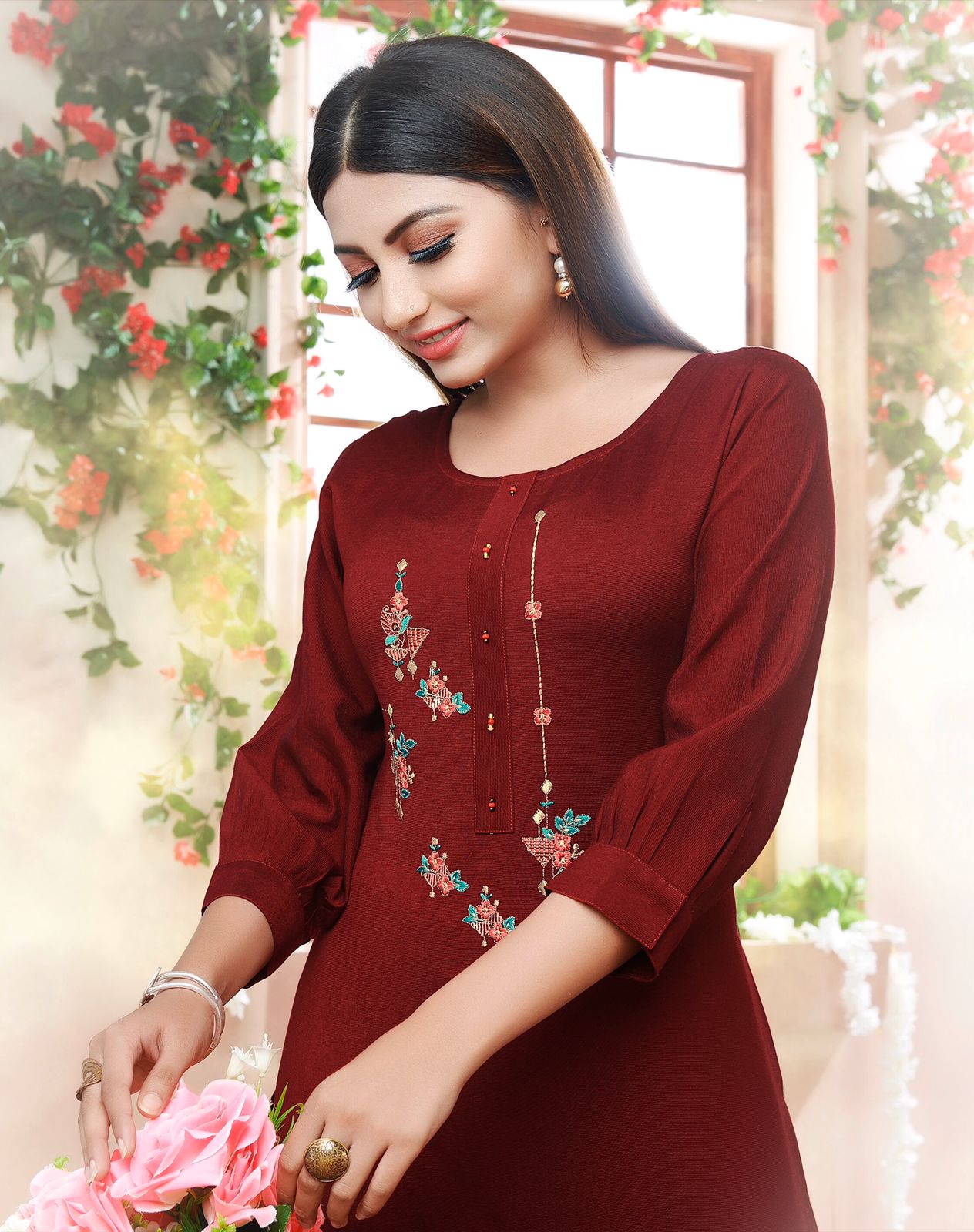 rijiya trends meher viscose new and modern style kurti with pant catalog