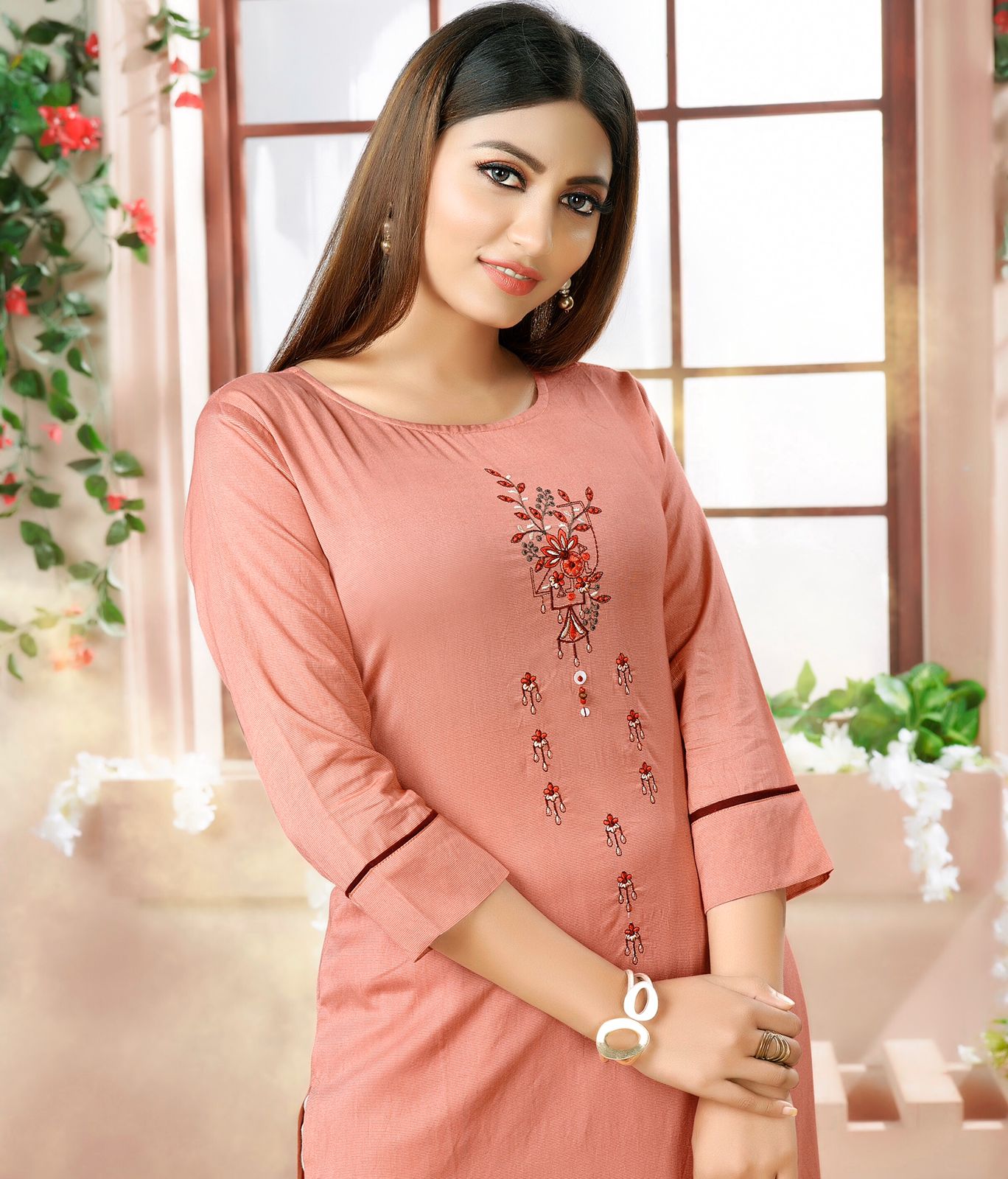 rijiya trends meher viscose new and modern style kurti with pant catalog