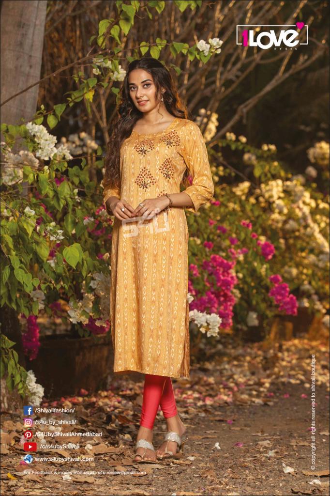 s4u Glamour rayon gorgeous look kurti catalog