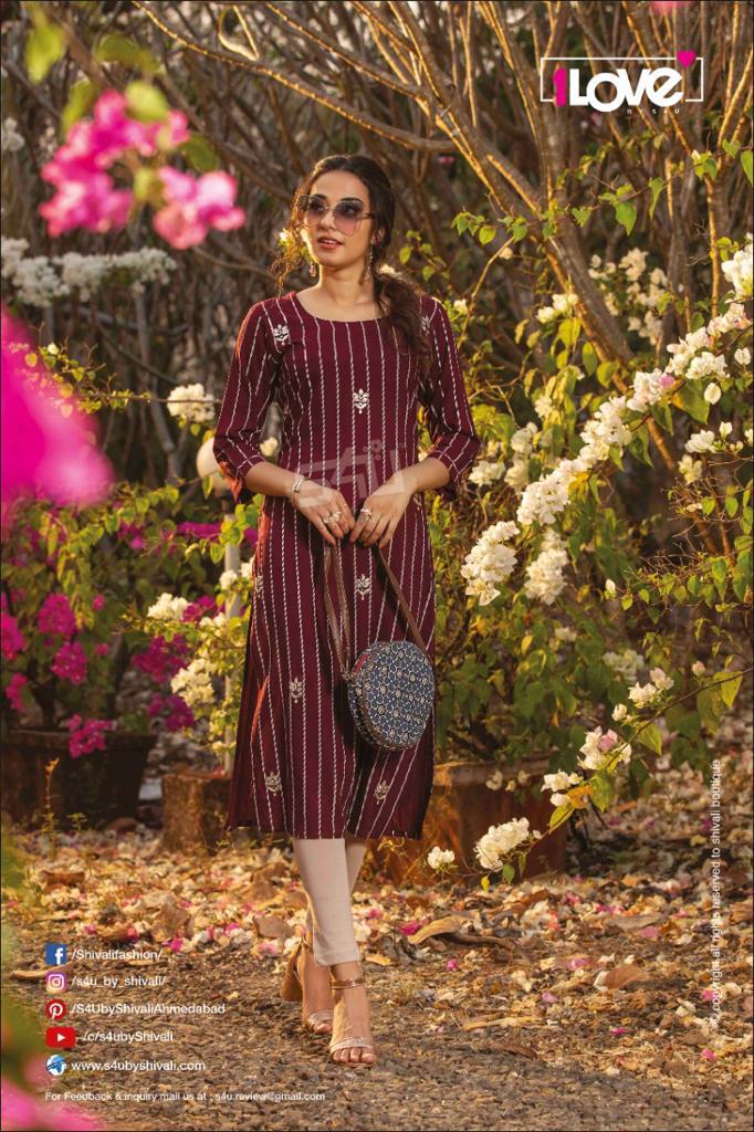 s4u Glamour rayon gorgeous look kurti catalog