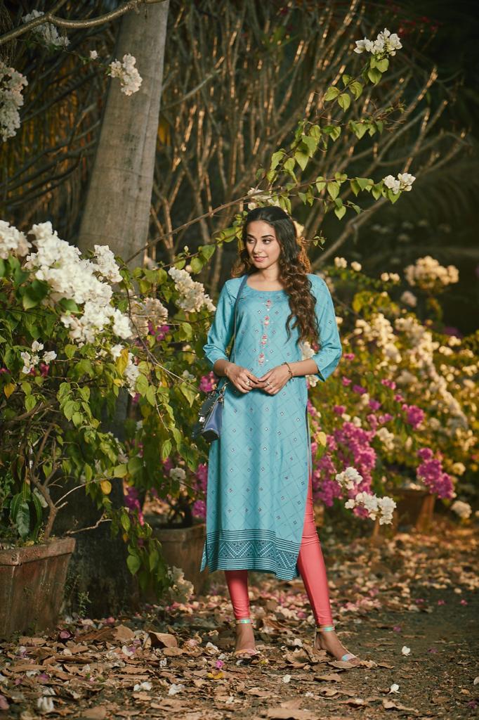 s4u Glamour rayon gorgeous look kurti catalog