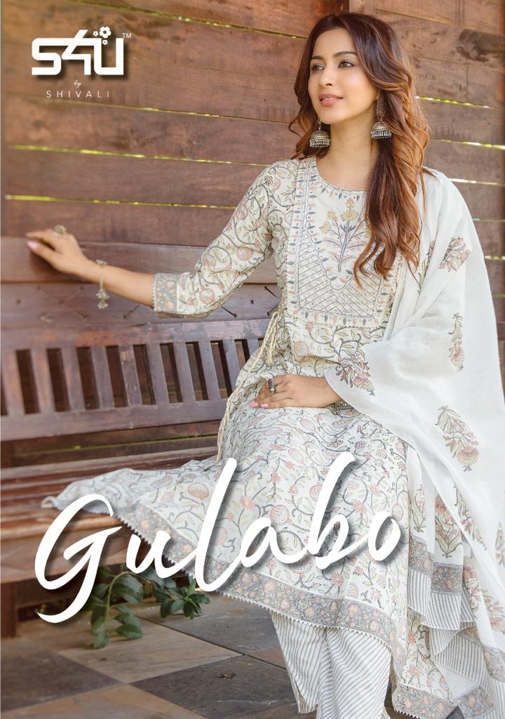 s4u gulabo 2 cotton elegant look kurta pants and dupatta catalog